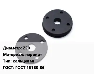 Прокладка фланцевая 250 паронит кольцевая ГОСТ: ГОСТ 15180-86